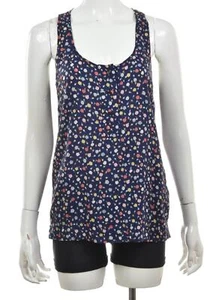 Top de mujer Gap, talla S, azul rosa, floral, sin mangas, camisa rayón - Imagen 1 de 5