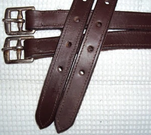 Jeremy & Lord braune Steigbügelriemen - GEFÜTTERT - einfarbig/schwer - 1" x 56" - SCHÖN - Bild 1 von 8