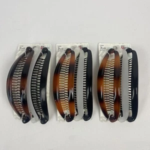 Peines de plátano Scunci 3 piezas multicolor #14699 (LOTE DE 3) en total 9 piezas - Imagen 1 de 3