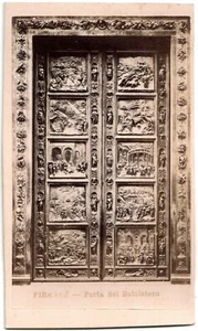 Cdv Italie Italia.Florence.Firenze.Porte du Baptistère.Porta Battistero.Photo Al - Picture 1 of 2