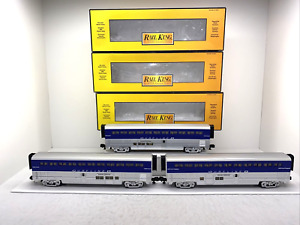 MTH RailKing 30-4198 A-B-C  Amtrak Pacific Surfliner  3 Car Passenger Set Used O