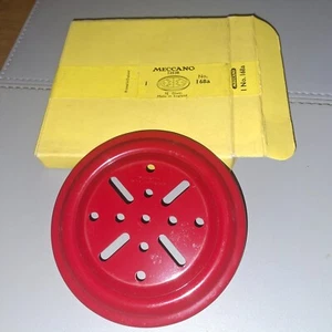 168A*UNUSED/MINT* TRADE BOX*MECCANO FLANGED DISC FOR THRUST BEARING(MEDIUM RED) - Imagen 1 de 2