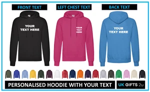 Personalised Custom Printed Hoodie Stag Text Hen Ladies Kid Child Dance Workwear - Picture 1 of 5