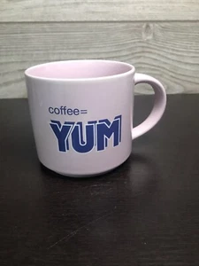 Pink Coffee = YUM Stoneware Coffee Mug/Cup Brand New out of box Fast Shipping! - Picture 1 of 5
