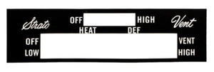 Premium Dash Decal | 1971-72 B-Body Heater Control Face (NON-AC, STRATO VENT) - Imagen 1 de 1