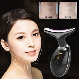 3-modes Red Light Therapy Anti Aging Neck Face Massager Electric Lifting Device - Picture 1 of 20