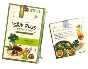 1 Combo SamPlus Detox 30v+Lemongrass Peach Tea 15 pack 100% Natural Herbal - Picture 1 of 9