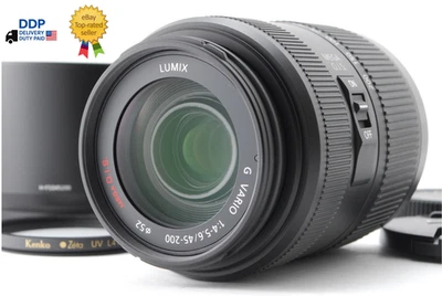 [TOP MINT] Panasonic LUMIX G VARIO 45-200mm f4-5.6 MEGA O.I.S. Lens From JAPAN - Image 1 of 4