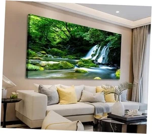 Waterfall Canvas Wall Art Living Room Decoration Large Nature Picture Artwork - Picture 1 of 8