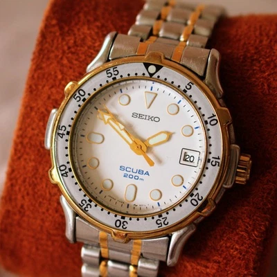 Seiko Scuba 200m Two Tone Dive Diver Watch - 1998 - 5H25-6020 - Image 1 of 4