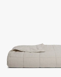 Neu mit Etikett $ 309 Fallschirm Leinen Box Quilt Full/Queen Farbe Knochen Khaki - Bild 1 von 3