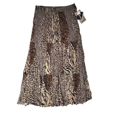 Maxi Falda PHOOL De Colección Para Mujer L Estampado Animal Retazos Escoba Palo Boho Gitano Foto 1 de 4