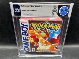 1998 Pokemon Red Version Game Boy WATA 9.8 A+ FACTORY SEALED MINT VGA