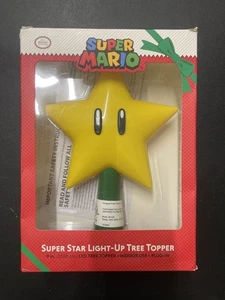 Mario Super Star Light Up Tree Topper Official Nintendo Licensed Open Box - Bild 1 von 2