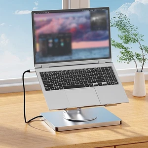 Foldable Laptop Stand and Dock with Gigabit Port and 4K Video Output Support - Picture 1 of 12