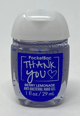 1 BATH & BODY WORKS THANK YOU BERRY LEMONADE POCKETBAC ANTI BACTERIAL HAND GEL - Image 1 of 3
