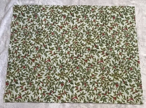 Winter Elegance by Sentimental Studios Moda Cotton Holly and Berries 28 in x 42 - Picture 1 of 9
