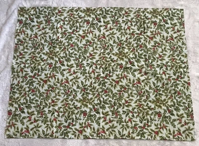Winter Elegance by Sentimental Studios Moda Cotton Holly and Berries 28 in x 42 - Image 1 of 4