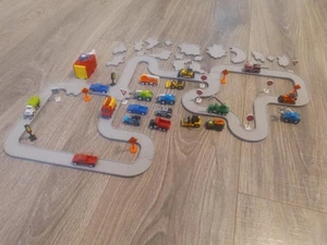 Tonka Tinys Mini Micro Toy Lot 112 Piece Plastic Track Vehicles Accessories - Picture 1 of 9