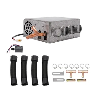Riscaldatore Ausiliario Auto 12V,Riscaldatore Aria Universale Sotto Cruscotto con 4 Porte per Camion... - Foto 1 di 9