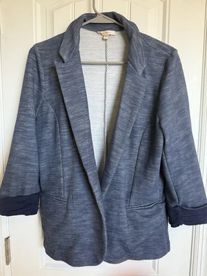 Blazer tejido Skies Are azul Asa azul marino grande Foto 1 de 4