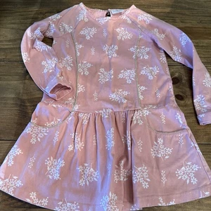 Abito Hanna Andersson in maglia a vita bassa usato in ottime condizioni taglia 120 6 anni oro bordo scintillante vacanze - Foto 1 di 8