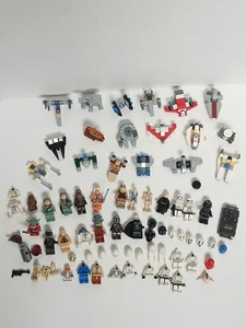 LEGO Star Wars Minifigure Lot With Mini Advent Ships Troopers Helmets Figures - Picture 1 of 7