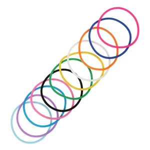  Pulseras elásticas de 3 unidades coloridas pulsera de goma de gelatina de silicona - Imagen 1 de 12