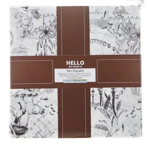 Robert Kaufman Jennifer Sampou Black & White Collection Ten Square Bundle New - Picture 1 of 6
