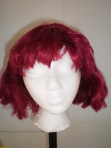 Women Wig Short Straight w/Bangs Burgundy Wine - Picture 1 of 2