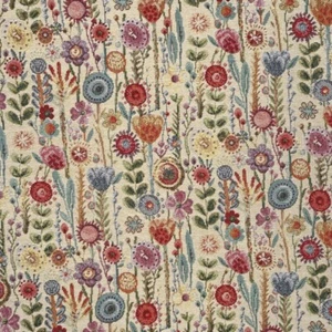 Tapestry Fabric Kew Gardens Floral Wild Flower Upholstery Furniture 140cm Wide - Picture 1 of 1