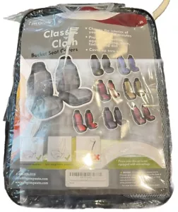 FH Group Seat Cover Set Universal Trendy Elegance Polyester Gray Black - Picture 1 of 3