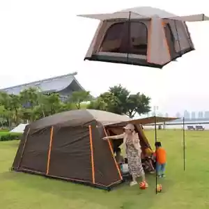 Tenda da Campeggio Famiglia Grande 2 Camere per 10 Persone Impermeabile Doppio Strato 4 Stagioni - Foto 1 di 15