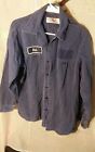 Vintage G & K Services Long Sleeve Button Down Work Shirt Blue Men's sz L-R