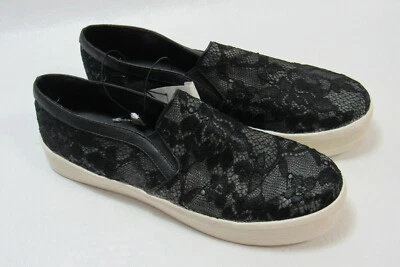 Mossimo Black Lace Slip-On Sneakers  Size 11 Women's  - Image 1 of 4