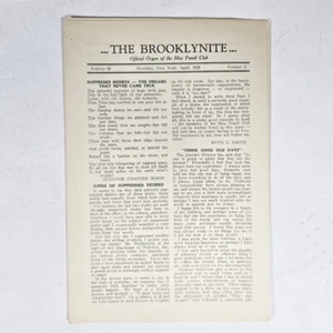 De colección The Brooklynite V18 Nº2 Abril 1928 Publicación Oficial Blue Pencil Club - Imagen 1 de 3