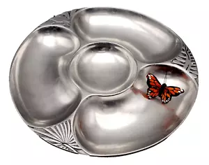 Wilton Armetale Vegetal Chip & Dip Bowl Aluminio - Imagen 1 de 10