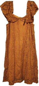 Womens Curvy Fit off the Shoulder Lace Lined Dress Size 1XL in Goldenrod - Picture 1 of 7