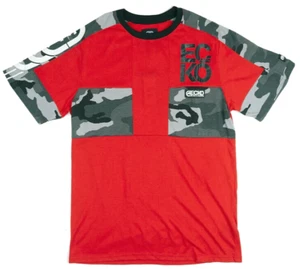 Ecko Unltd Men's T-Shirt Red with Black/Gry Camo design Graphic T-Shirt EO12K937 - Picture 1 of 3