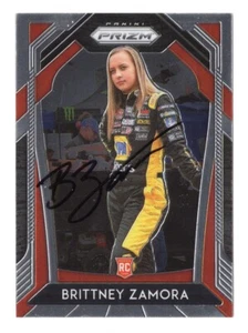 AUTOGRAFATA Brittney Zamora 2020 Panini Prizm Racing ROOKIE rara card firmata COA - Foto 1 di 2