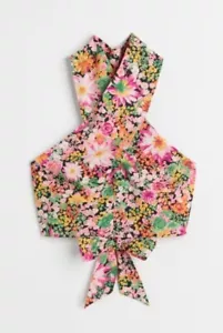 H&M Women's Floral Halter Top, Multicolor, Large, NWT - Picture 1 of 2