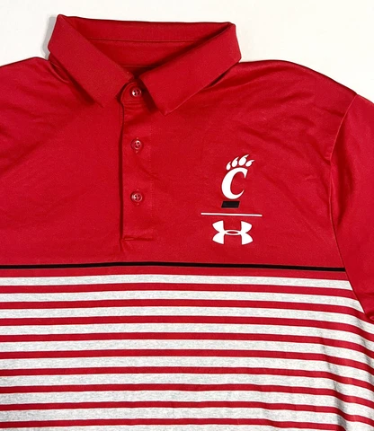 Under Armour Playoff Polo Men’s Medium Cincinnati Bearcats (UC) Golf Polo Shirt Cover