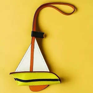 Charm borsa colorata barca a vela in pelle Epsom fatto a mano spedizione economica gratuita - Foto 1 di 10