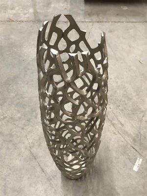 HomeRoots 354633 9 x 9 x 40 in. Rough Silver Rama Extra Large Twigs Barrel Floor - Image 1 of 3