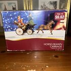 Christmas Village Accessory Horse Drawn Carriage Vintage In Original Box