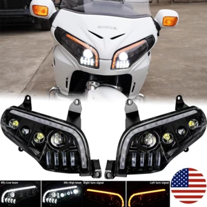 LED Projection Headlight Turn Signal Assembly for Honda GoldWing GL1800 2001-17 - Afbeelding 1 van 12
