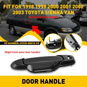 Manija de puerta exterior delantera derecha lado del pasajero para 98-03 Toyota Sienna negro EBE - Imagen 1 de 10