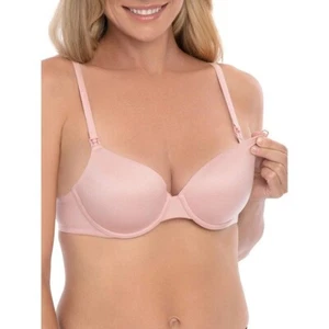 Secret Treasures Nursing Bra 34D Pink T-shirt Underwire Padded Hook Eye NEW - Picture 1 of 4