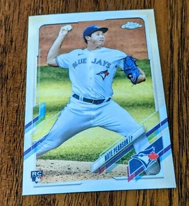 2021 Topps Chrome Base Card #136 Nate Pearson - Toronto Blue Jays RC - Picture 1 of 2