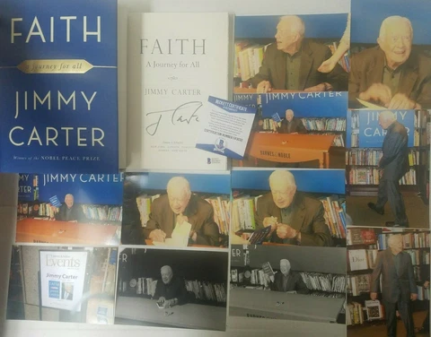 President Jimmy Carter SIGNED Book FAITH A JOURNEY FOR ALL - Beckett BAS COA Cover